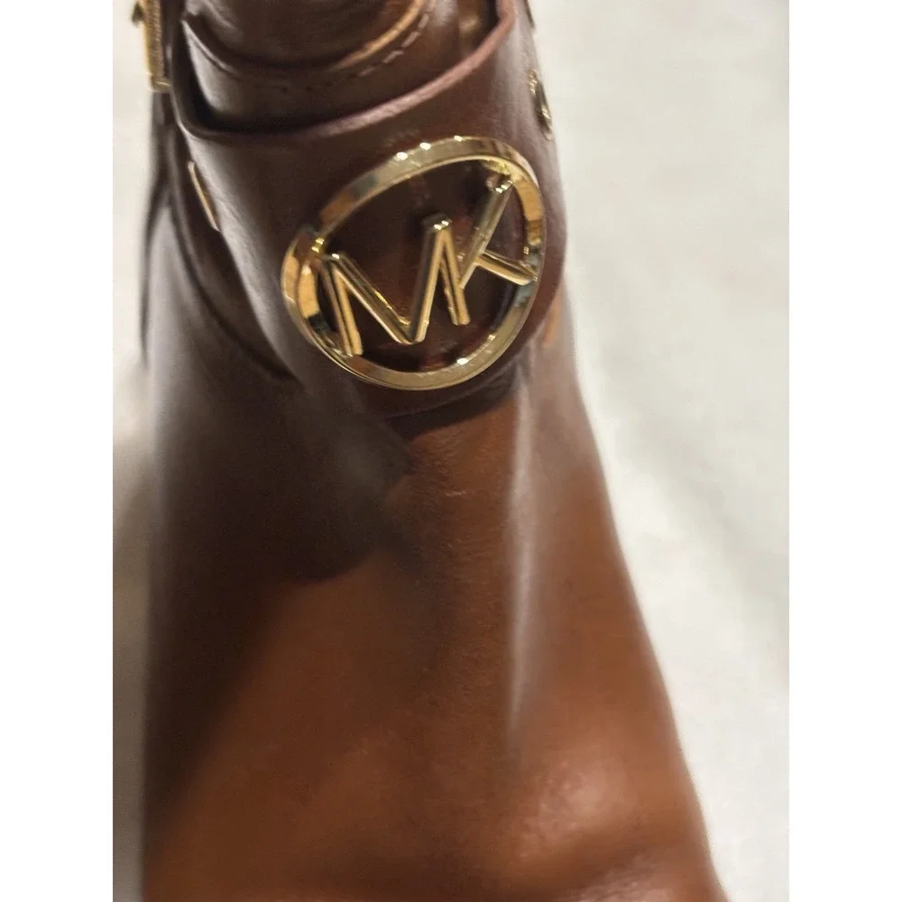 Michael Kors  Heather Women's Brown Leather Knee Riding Boots 16